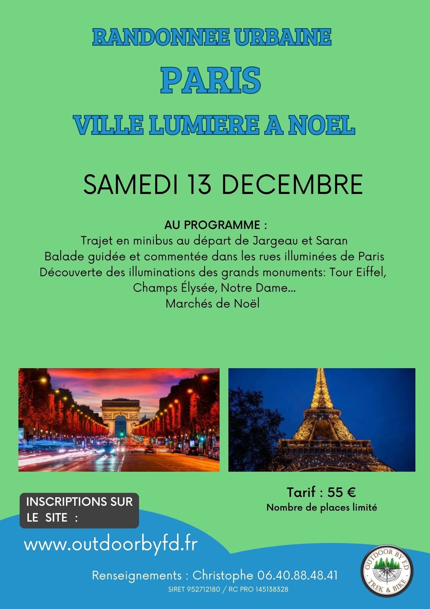 flyer paris ville lumière à noel